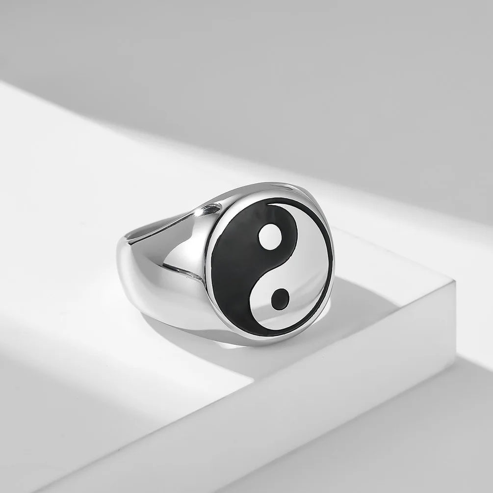 Yin-Yang Taiji Ring - Stainless Steel Chinese Style Jewelry