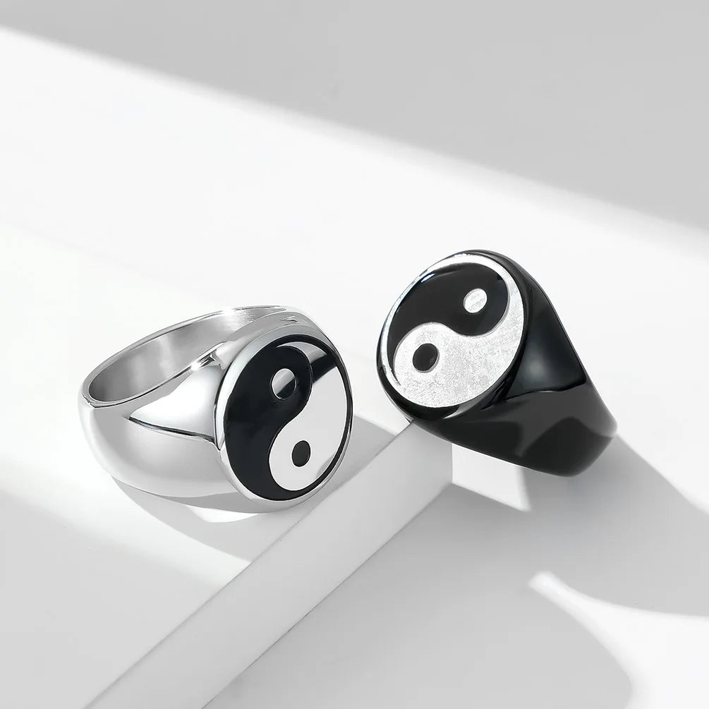 Yin-Yang Taiji Ring - Stainless Steel Chinese Style Jewelry