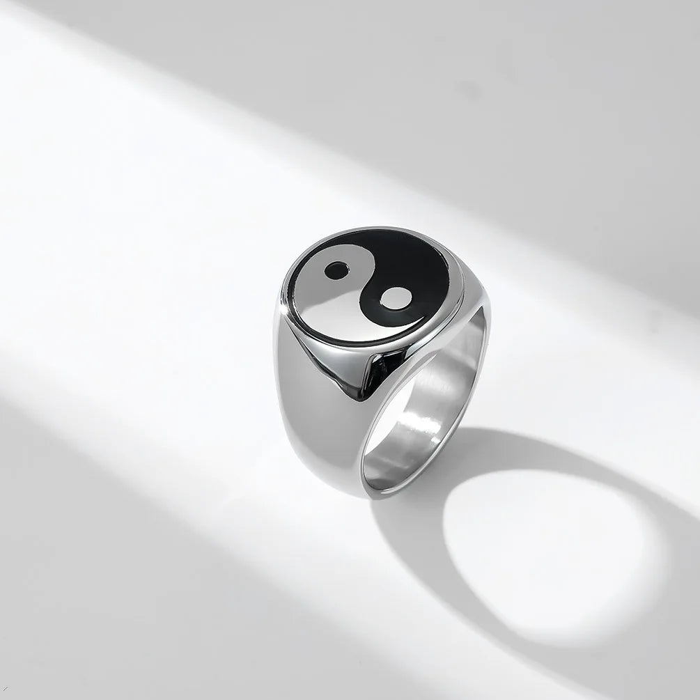 Yin-Yang Taiji Ring - Stainless Steel Chinese Style Jewelry